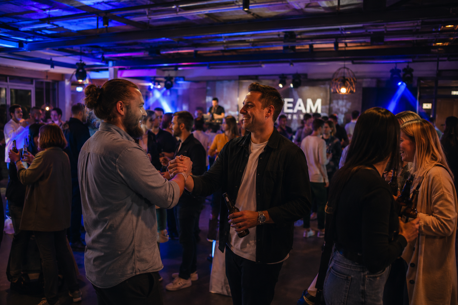 Fotobox auf einem Firmenevent mit gebrandetem Layout